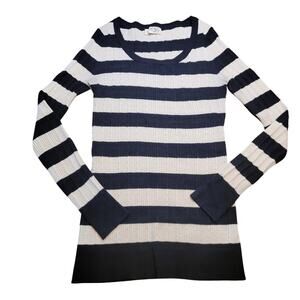 Y2K Striped Knit Tunic Sweater L Coquette EUC